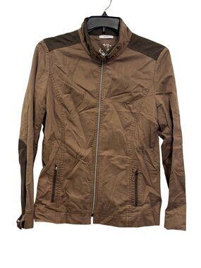 vintage Lucia Womens Brown Jacket Faux Suede Size Large